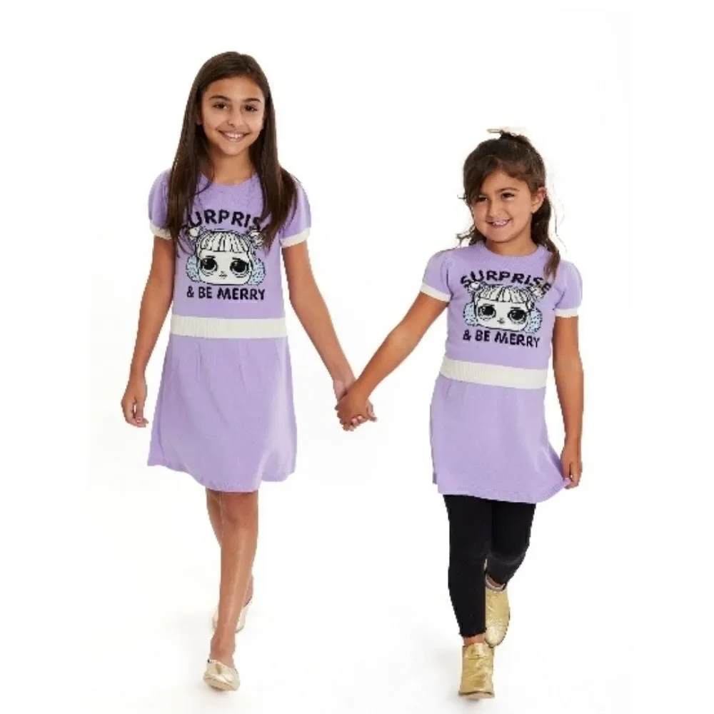 LOL Surprise Girls Sweater Dress Top Size XS 4/5